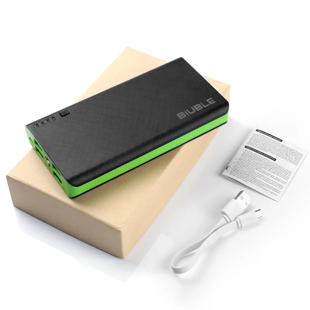 20000 mAh power bank fast charging 100% sufficient capacity portable for iPhone, Xiaomi, Huawei, Samsung