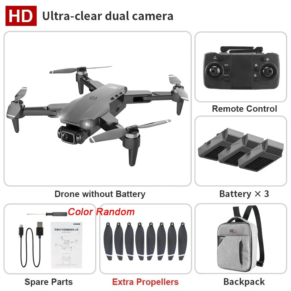 L900 Pro GPS Drone 4K Professional HD Dual Camera 5G Wifi Photography Brushless Foldable Quadcopter RC Distance 1.2KM Drone