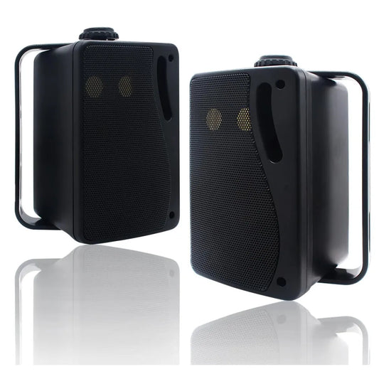 Herdio 3.5'' Passive Outdoor Speakers Wired Waterproof 200W 3 Way Premium Wall Mountable for Patio Marine Boat