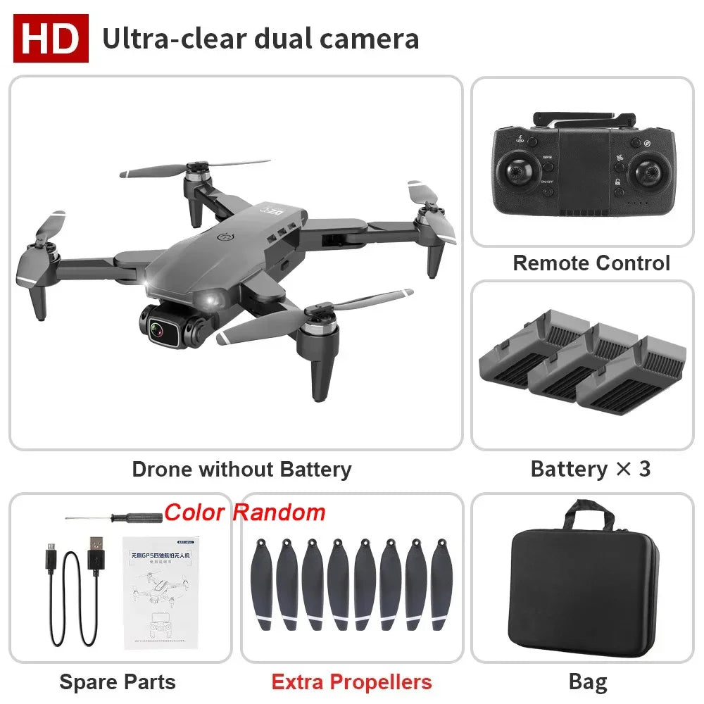 L900 Pro GPS Drone 4K Professional HD Dual Camera 5G Wifi Photography Brushless Foldable Quadcopter RC Distance 1.2KM Drone