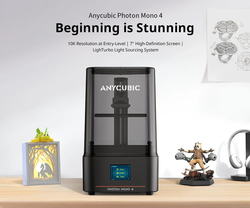 ANYCUBIC DLP SLA LCD 3D Printer High Speed 3D Resin Printer Photon Mono 4, M5s Pro, M7 Pro, M7, Photon P1&Wash Cure Machine