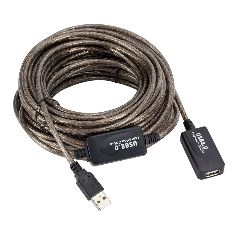 5/10/15/20m USB 2.0 Extension Cable High Speed Male To Female Active Repeater
