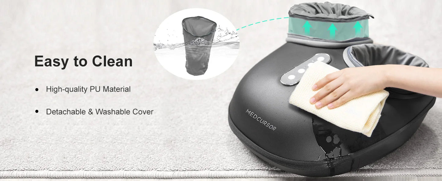 Medcursor Shiatsu Foot Massager Machine with Heat Roller Muscle Relaxation Pain Relief Electric