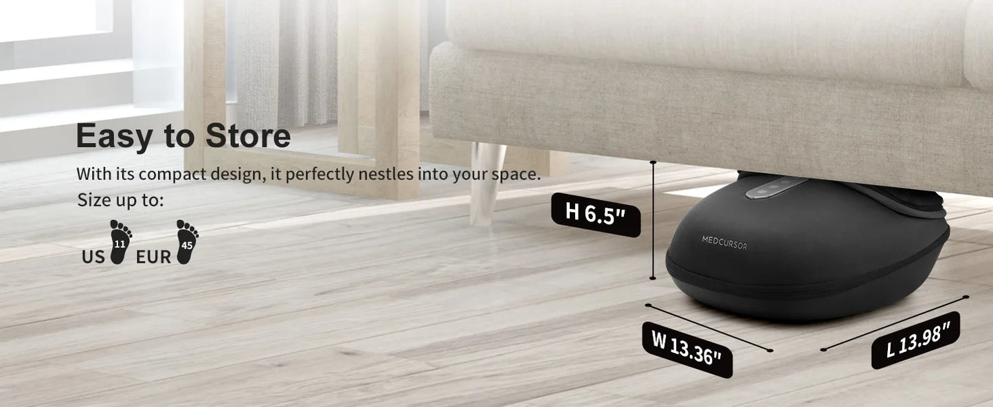 Medcursor Shiatsu Foot Massager Machine with Heat Roller Muscle Relaxation Pain Relief Electric