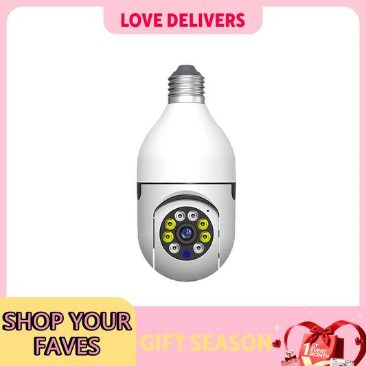 Ease Life APP-Light Bulb Security Cameras Outdoor Wireless WiFi Camera 5GHz, 360 Degree, E27 Light Socket Screw In