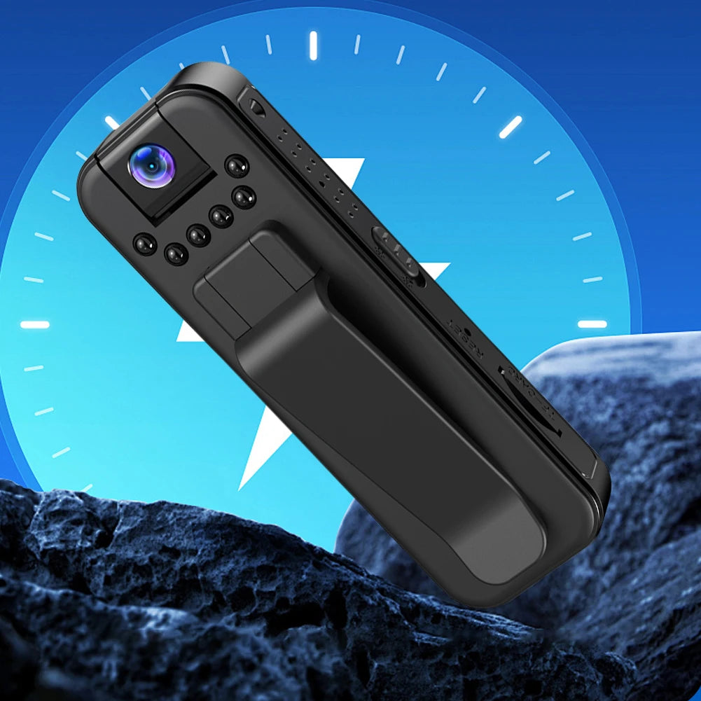 HD 1080P Miniature Camcorder Small Body Camera Police Body Cam with Back Clip Infrared Night Vision Video Surveillance Camcorder