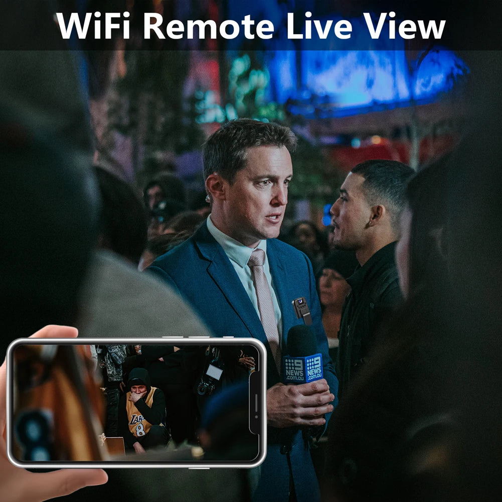 HD 1080P Miniature Camcorder Small Body Camera Police Body Cam with Back Clip Infrared Night Vision Video Surveillance Camcorder