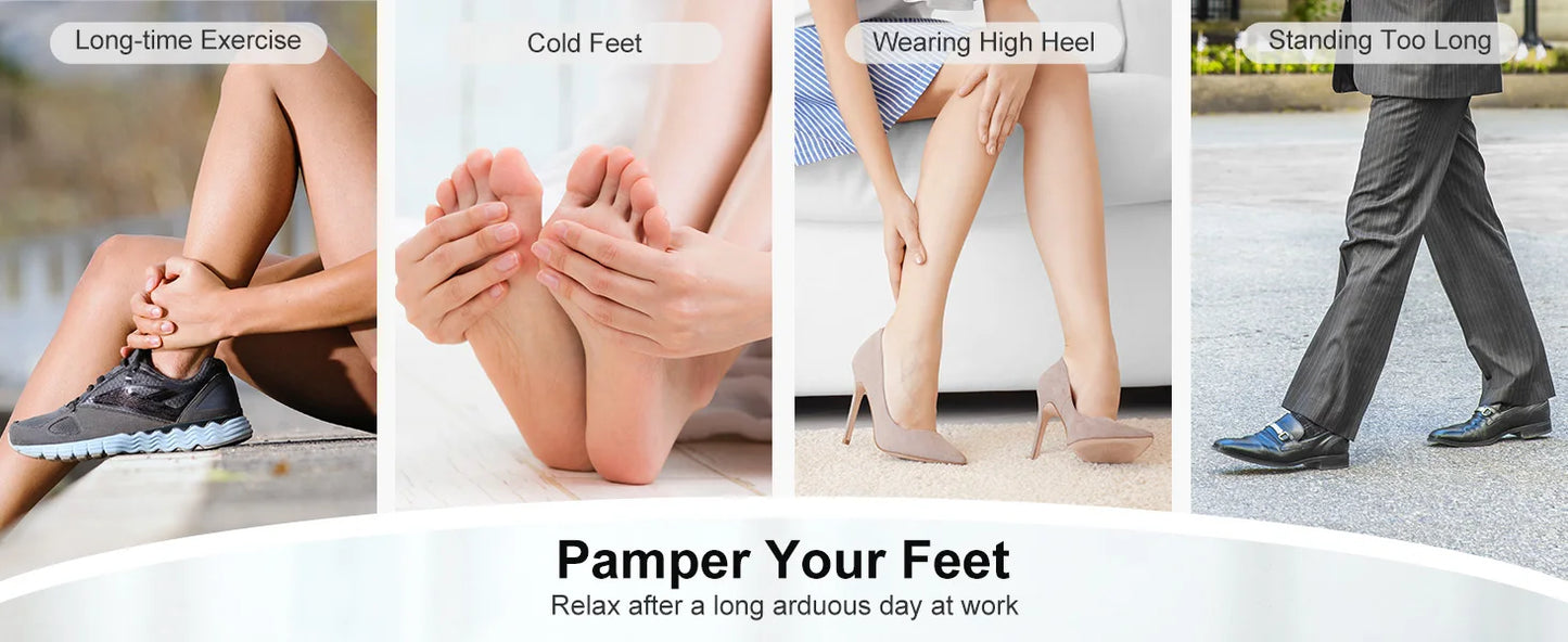 Medcursor Shiatsu Foot Massager Machine with Heat Roller Muscle Relaxation Pain Relief Electric