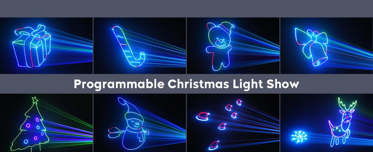 Datewink 25W 3D Animation Party Lights Bluetooth APP Battery RGB Stage Lighting Projector DMX For Disco Wedding Bar Club Show