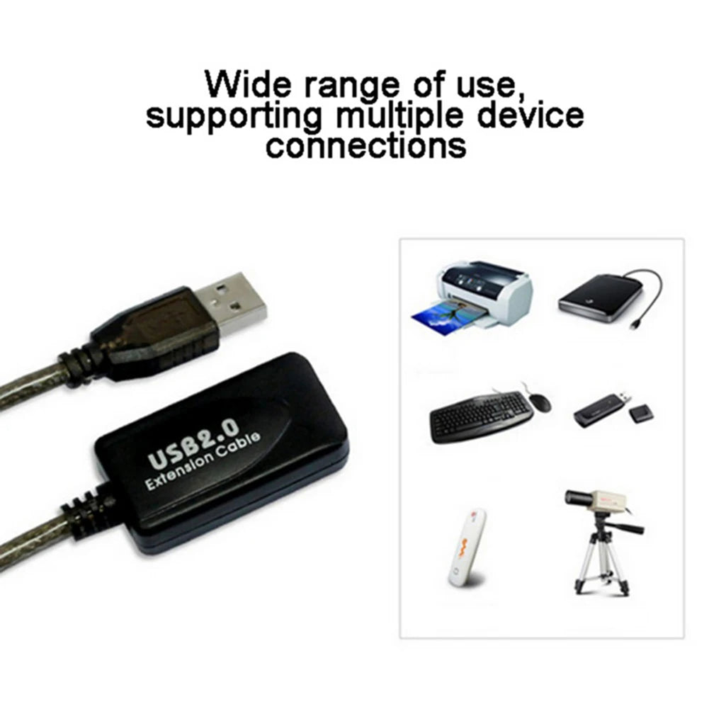 5/10/15/20m USB 2.0 Extension Cable High Speed Male To Female Active Repeater
