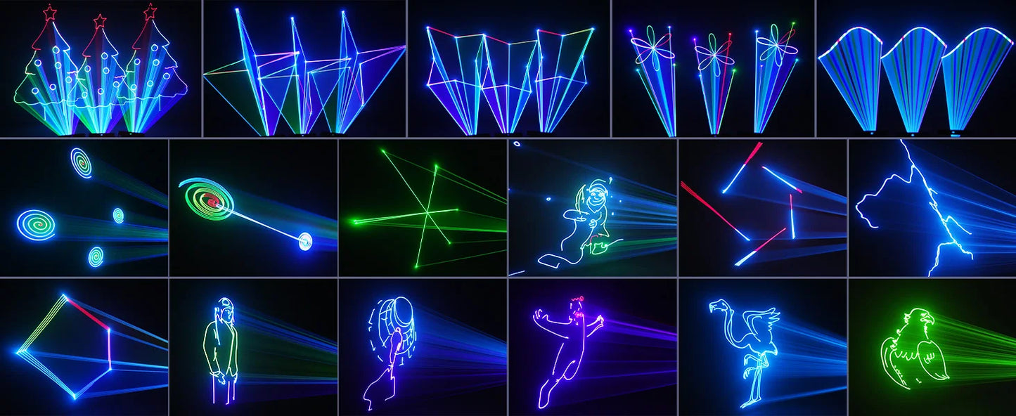 Datewink 25W 3D Animation Party Lights Bluetooth APP Battery RGB Stage Lighting Projector DMX For Disco Wedding Bar Club Show