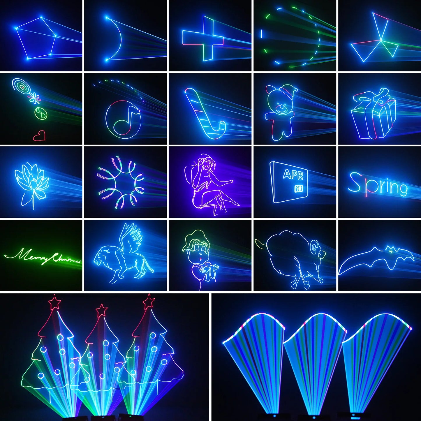 Datewink 25W 3D Animation Party Lights Bluetooth APP Battery RGB Stage Lighting Projector DMX For Disco Wedding Bar Club Show