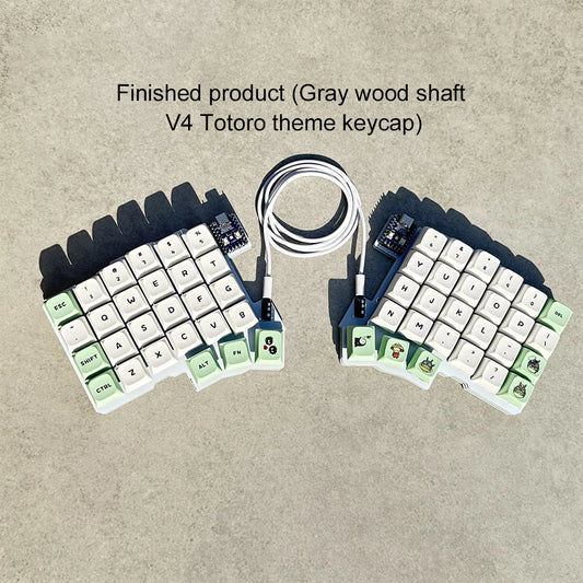 Silakka54 Wired Split Keyboard Hot Swap Support RP2040zero Ergonomics Keyboard QMK/VIAL Customized PC/Laptops/Tablet Accessories