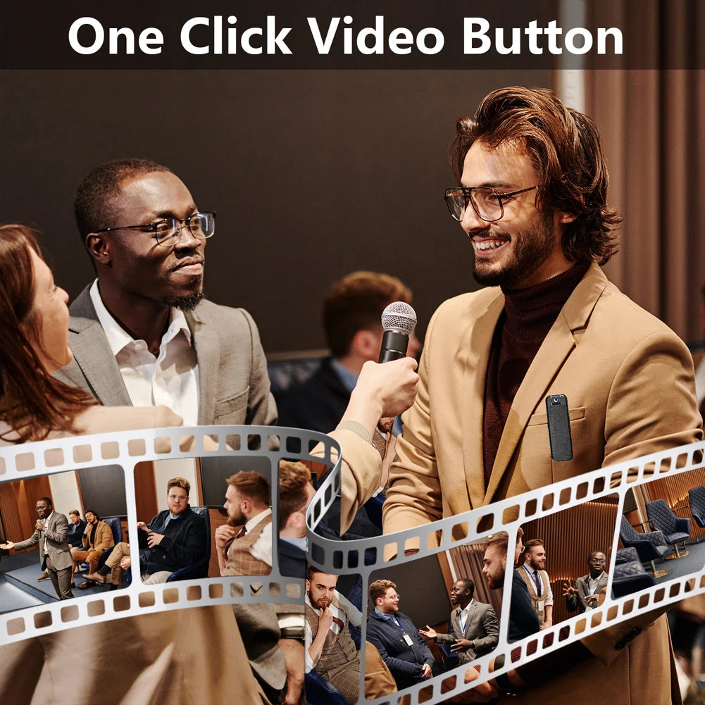 HD 1080P Miniature Camcorder Small Body Camera Police Body Cam with Back Clip Infrared Night Vision Video Surveillance Camcorder