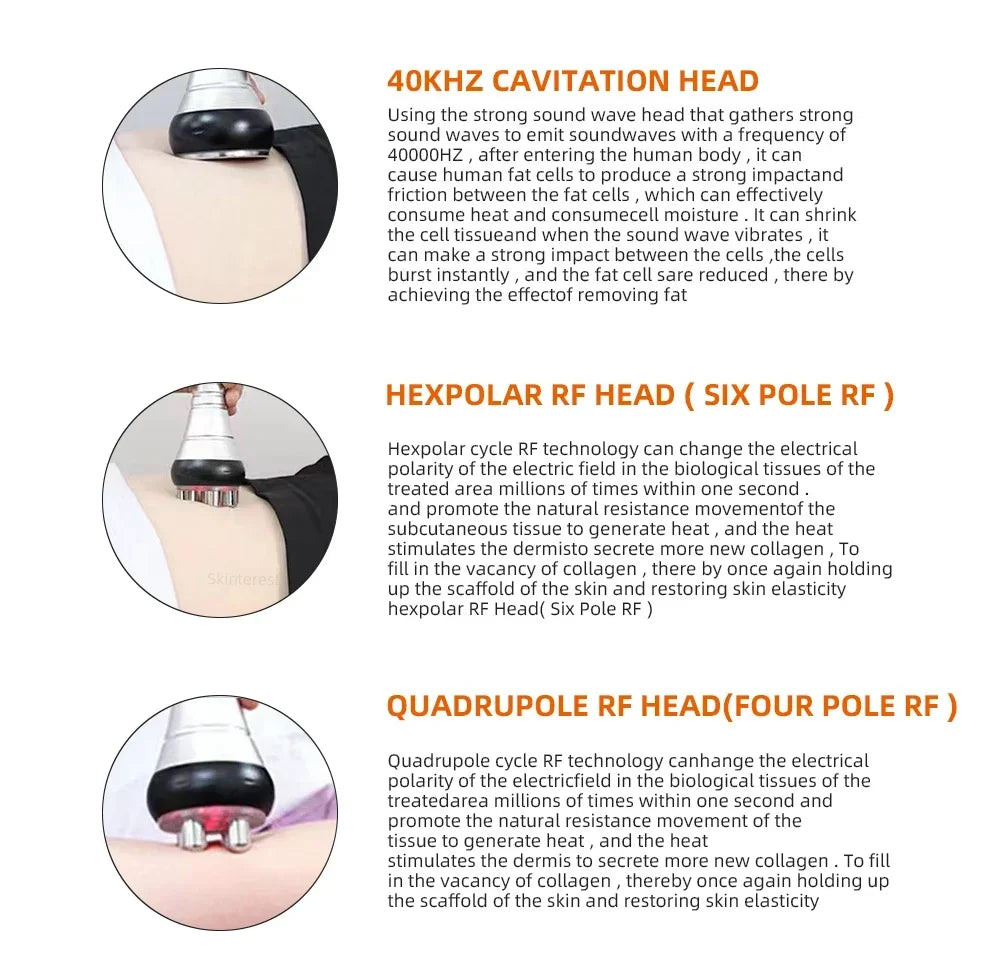 Missheart 9-in-1 40K Cavitation Ultrasonic Weight Loss Lifting And Firming Massage(Fast Shipping From US/EU Warehouse)