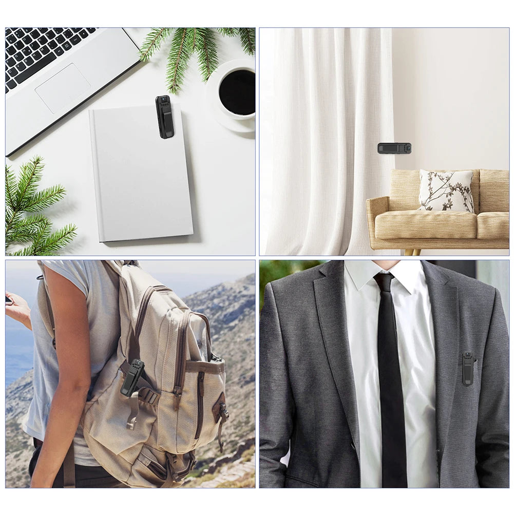 HD 1080P Miniature Camcorder Small Body Camera Police Body Cam with Back Clip Infrared Night Vision Video Surveillance Camcorder