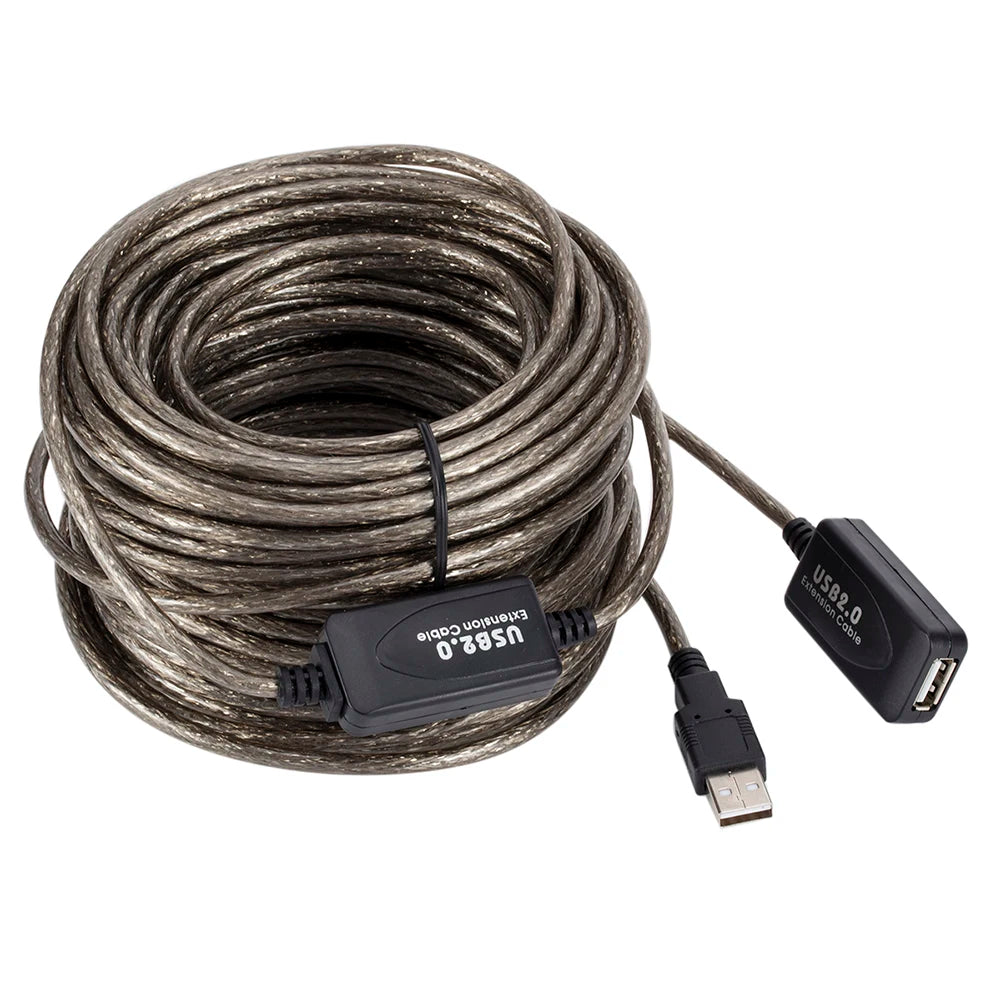 5/10/15/20m USB 2.0 Extension Cable High Speed Male To Female Active Repeater